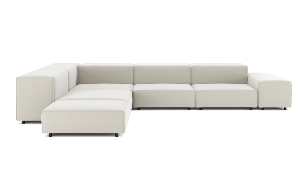 Extrasoft - Extrasoft Sectional Sofa, Left Corner, Oatmeal Brushed Weave