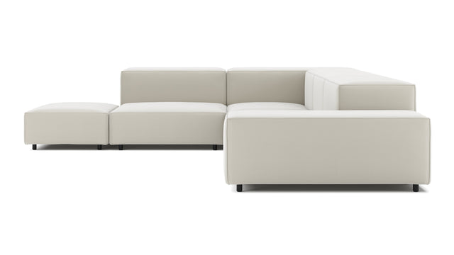 Extrasoft - Extrasoft Sectional Sofa, Left Corner, Oatmeal Brushed Weave