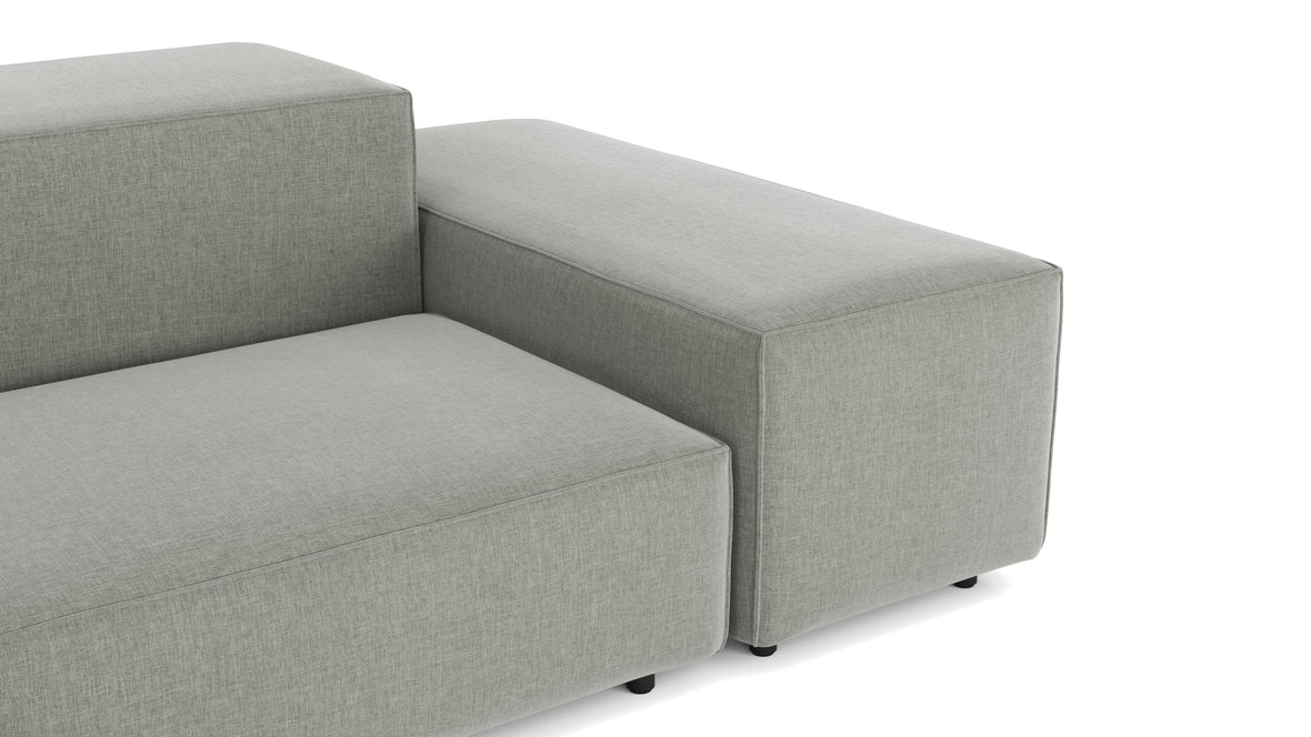 Extrasoft - Extrasoft Sectional Sofa, Left Corner, Soft Gray Brushed Weave