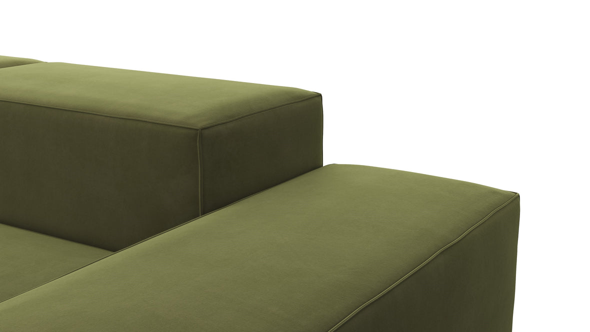 Extrasoft - Extrasoft Sectional Sofa, Left Corner, Spruce Luxe Velvet