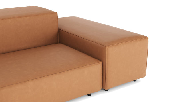 Extrasoft - Extrasoft Sectional Sofa, Left Corner, Tan Vegan Leather