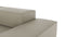 Extrasoft - Extrasoft Sectional Sofa, Open End Sofa, Left, Beige Gray Vegan Leather