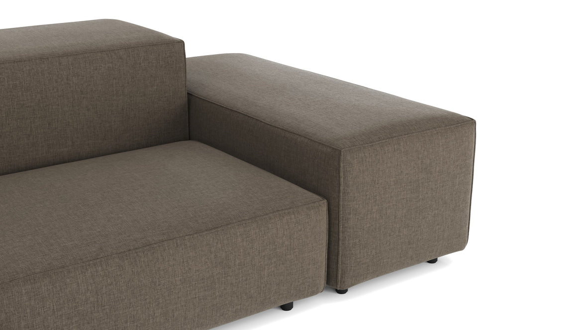 Extrasoft - Extrasoft Sectional Sofa, Open End Sofa, Left, Coffee Brushed Weave