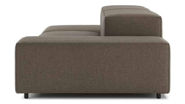 Extrasoft - Extrasoft Sectional Sofa, Open End Sofa, Left, Coffee Brushed Weave