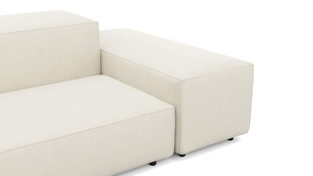 Extrasoft - Extrasoft Sectional Sofa, Open End Sofa, Left, Ivory Chenille