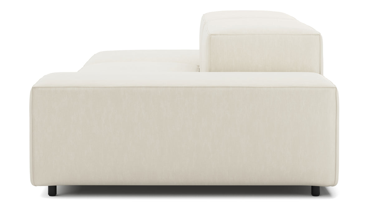 Extrasoft - Extrasoft Sectional Sofa, Open End Sofa, Left, Ivory Chenille