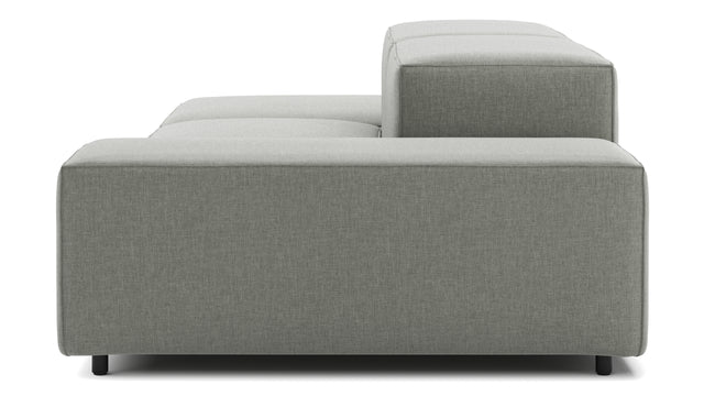 Extrasoft - Extrasoft Sectional Sofa, Open End Sofa, Left, Soft Gray Brushed Weave