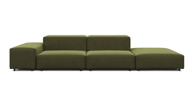 Extrasoft - Extrasoft Sectional Sofa, Open End Sofa, Right, Spruce Luxe Velvet