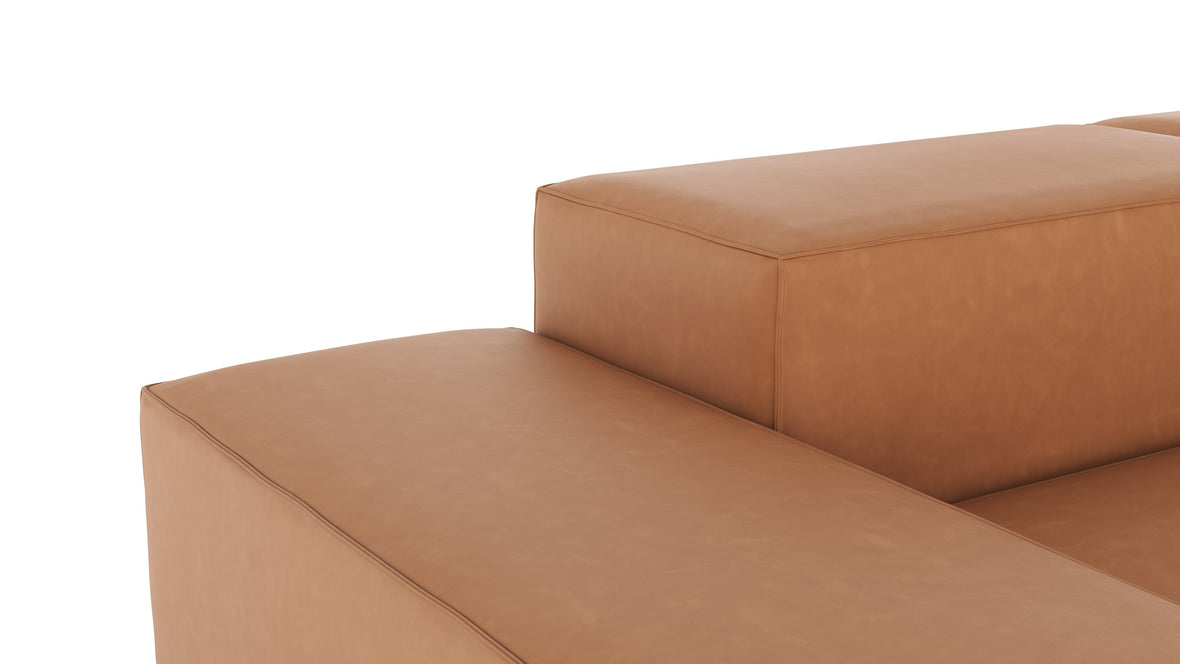 Extrasoft - Extrasoft Sectional Sofa, Open End Sofa, Right, Tan Vegan Leather