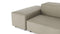 Extrasoft - Extrasoft Sectional Sofa, Right Corner, Beige Gray Vegan Leather