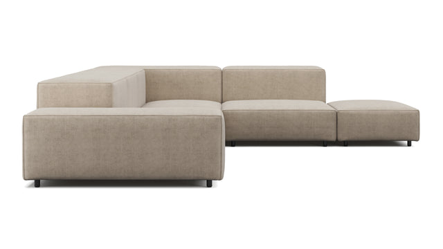 Extrasoft - Extrasoft Sectional Sofa, Right Corner, Biscotti Brushed Weave