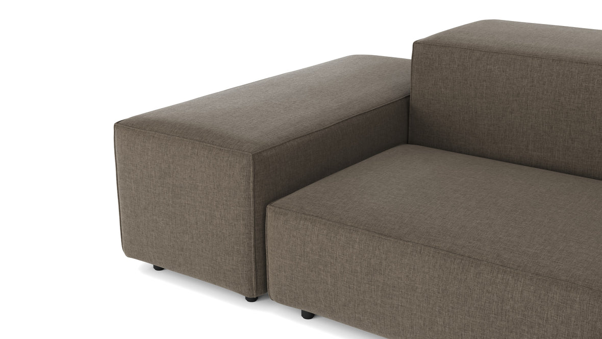 Extrasoft - Extrasoft Sectional Sofa, Right Corner, Coffee Brushed Weave