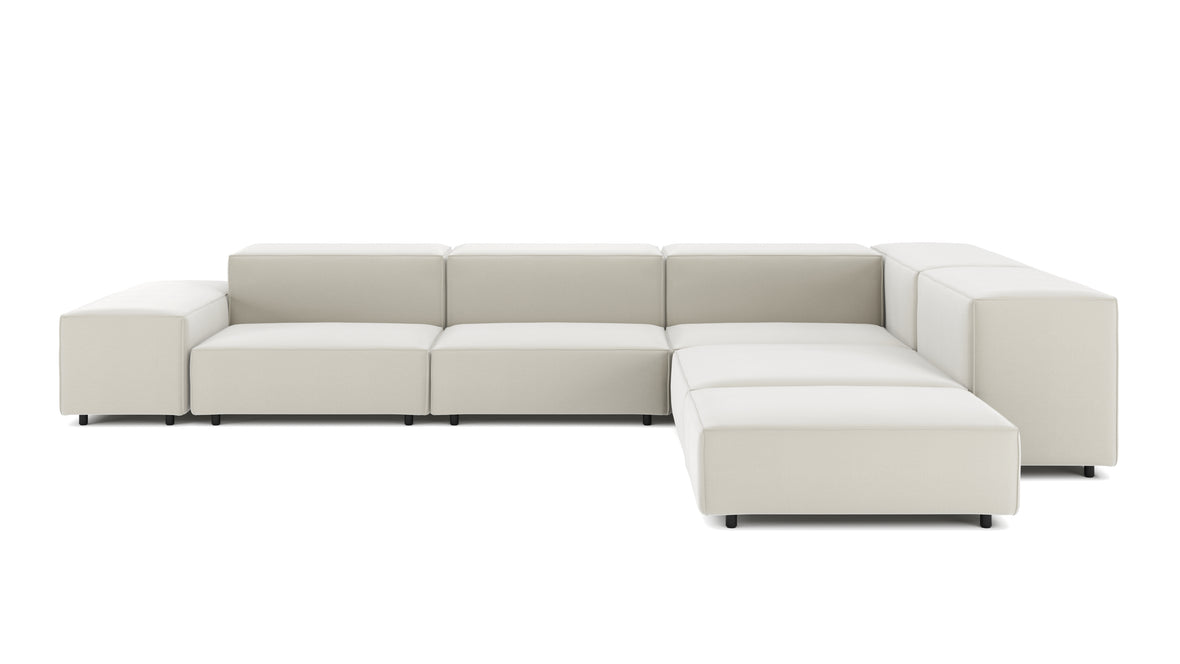 Extrasoft - Extrasoft Sectional Sofa, Right Corner, Oatmeal Brushed Weave