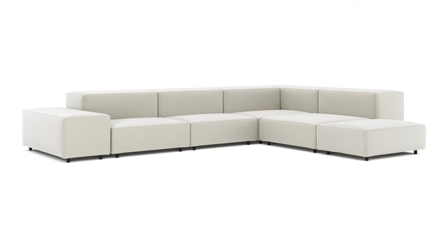 Extrasoft - Extrasoft Sectional Sofa, Right Corner, Oatmeal Brushed Weave