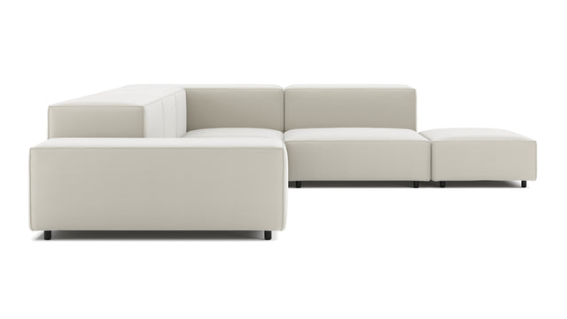 Extrasoft - Extrasoft Sectional Sofa, Right Corner, Oatmeal Brushed Weave