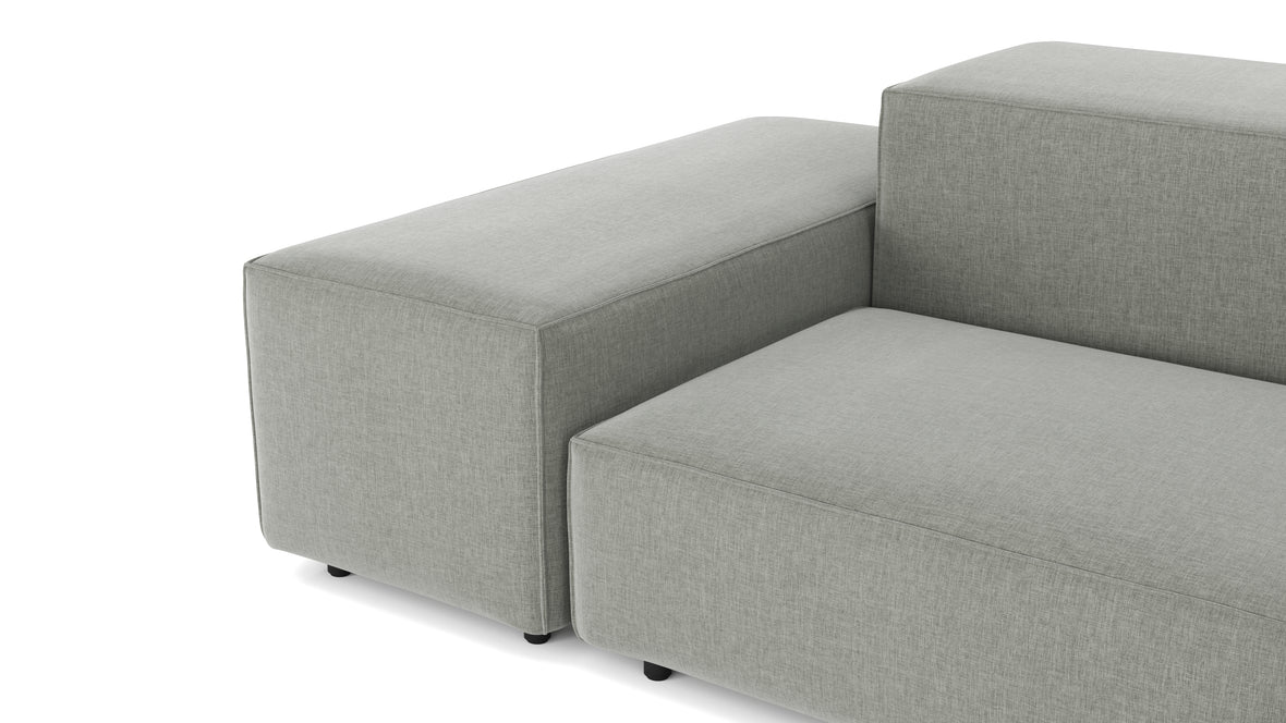 Extrasoft - Extrasoft Sectional Sofa, Right Corner, Soft Gray Brushed Weave