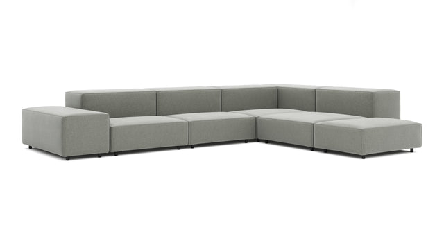 Extrasoft - Extrasoft Sectional Sofa, Right Corner, Soft Gray Brushed Weave