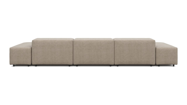 Extrasoft - Extrasoft Sectional Sofa, Three Seater Sofa, Left, Biscotti Brushed Weave