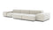 Extrasoft - Extrasoft Sectional Sofa, Three Seater Sofa, Left, Oatmeal Brushed Weave