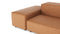 Extrasoft - Extrasoft Sectional Sofa, Three Seater Sofa, Left, Tan Vegan Leather