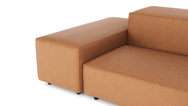 Extrasoft - Extrasoft Sectional Sofa, Three Seater Sofa, Left, Tan Vegan Leather