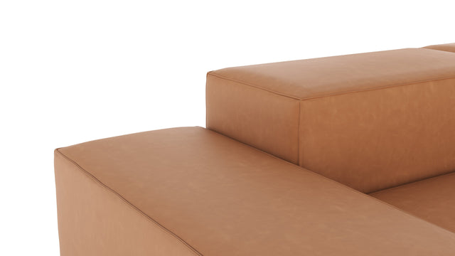 Extrasoft - Extrasoft Sectional Sofa, Three Seater Sofa, Left, Tan Vegan Leather