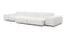 Extrasoft - Extrasoft Sectional Sofa, Three Seater Sofa, Left, White Linen