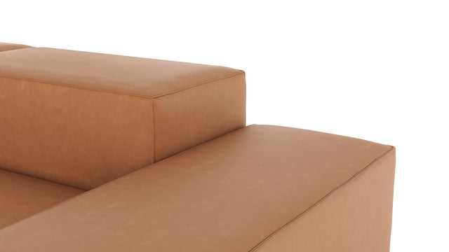 Extrasoft - Extrasoft Sectional Sofa, Three Seater Sofa, Right, Tan Vegan Leather