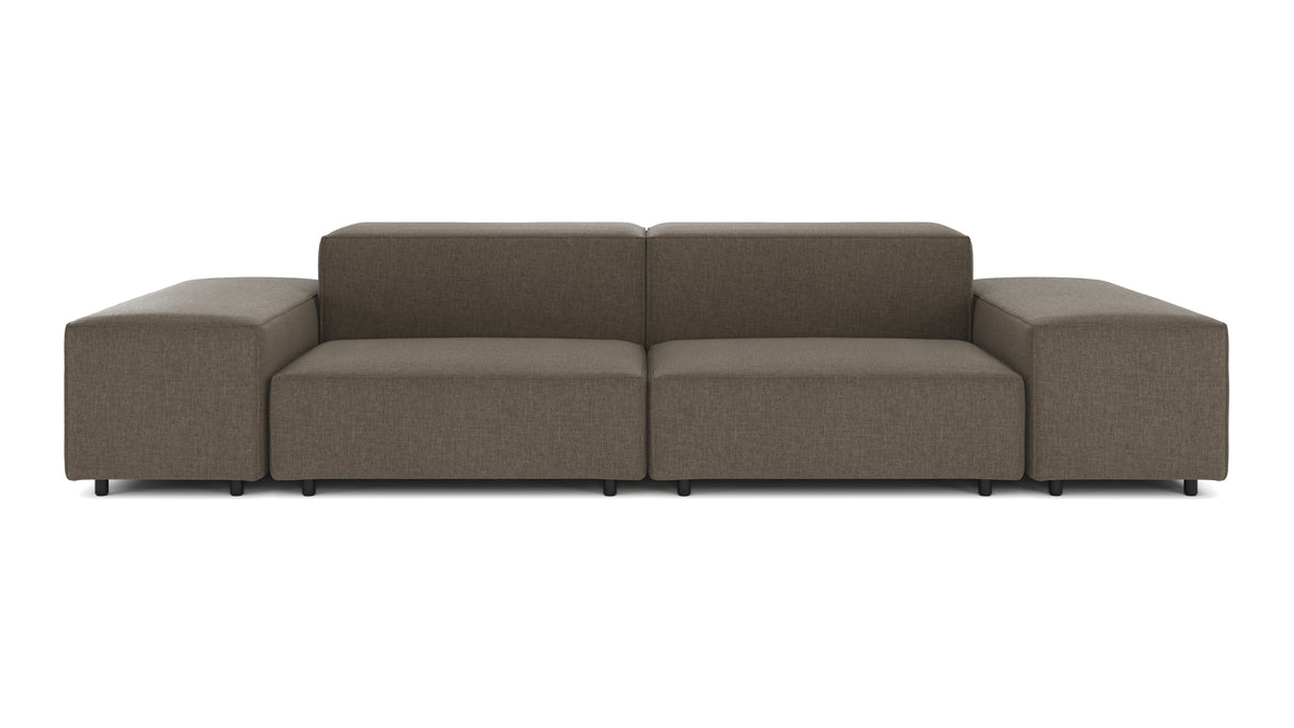 Extrasoft - Extrasoft Sectional Sofa, Two Seater Sofa, Coffee Brushed Weave