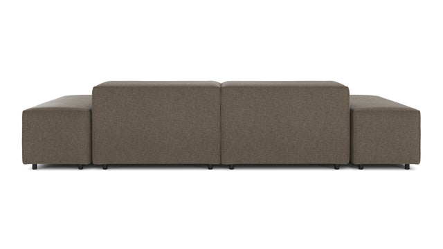 Extrasoft - Extrasoft Sectional Sofa, Two Seater Sofa, Coffee Brushed Weave