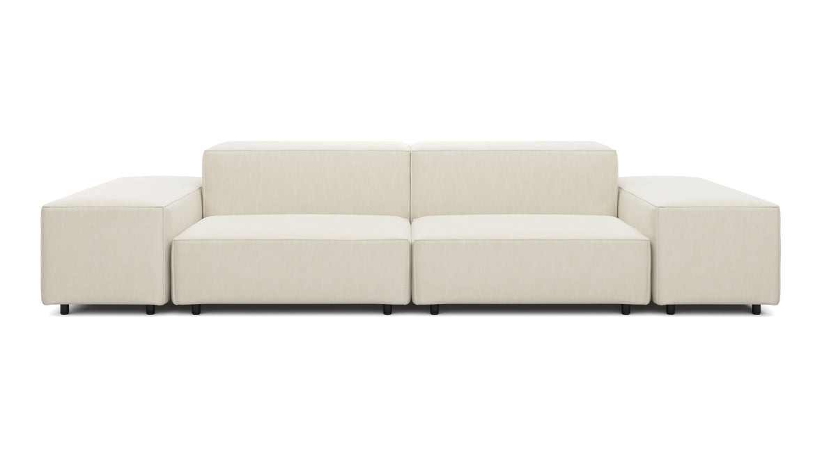 Extrasoft - Extrasoft Sectional Sofa, Two Seater Sofa, Ivory Chenille