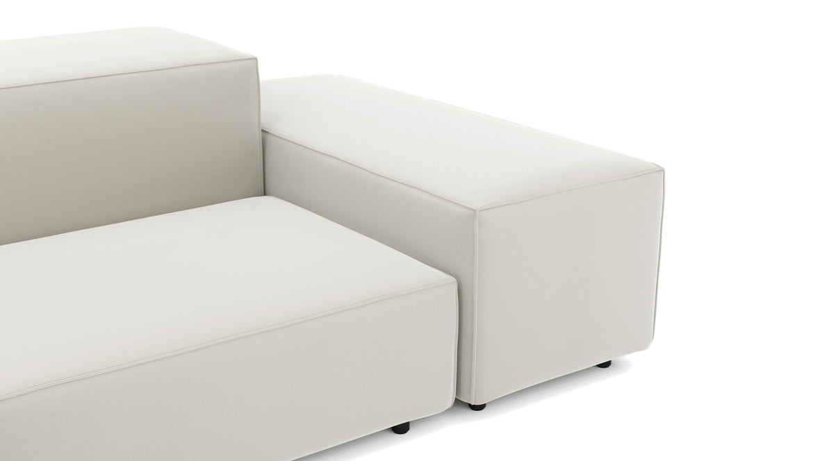 Extrasoft - Extrasoft Sectional Sofa, Two Seater Sofa, Oatmeal Brushed Weave