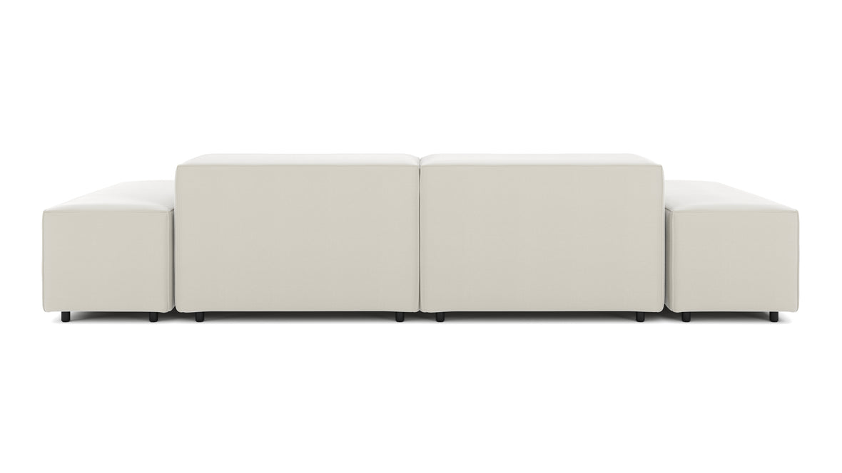 Extrasoft - Extrasoft Sectional Sofa, Two Seater Sofa, Oatmeal Brushed Weave