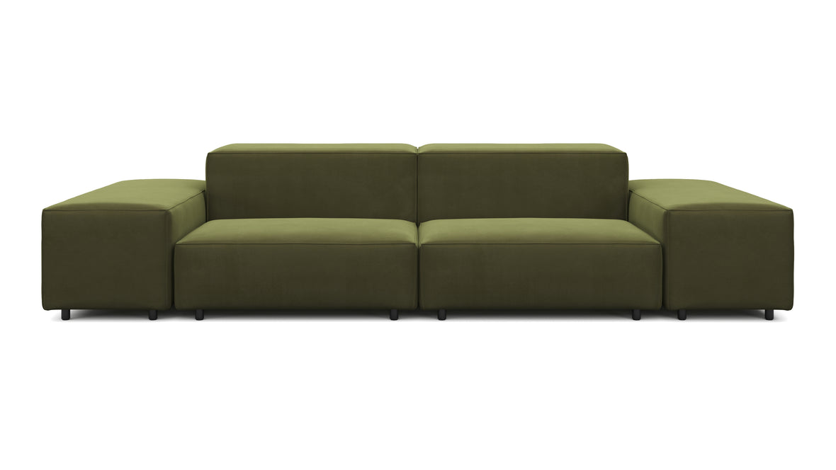 Extrasoft - Extrasoft Sectional Sofa, Two Seater Sofa, Spruce Luxe Velvet