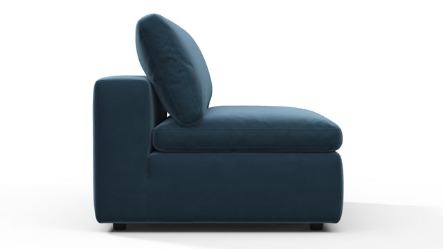 Sky - Sky Sofa Module, Armless, Prussian Blue Luxe Velvet