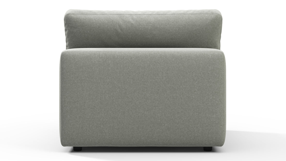 Sky - Sky Sofa Module, Armless, Soft Gray Brushed Weave