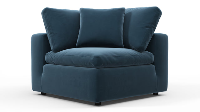 Sky - Sky Sofa Module, Corner, Prussian Blue Luxe Velvet