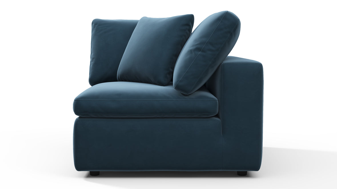 Sky - Sky Sofa Module, Corner, Prussian Blue Luxe Velvet