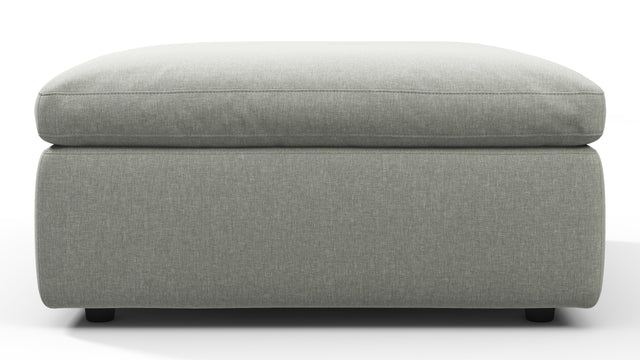 Sky - Sky Sofa Module, Ottoman, Soft Gray Brushed Weave