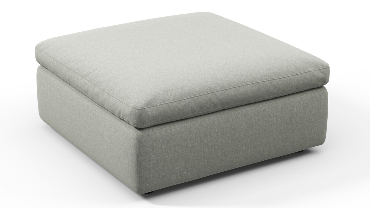 Sky - Sky Sofa Module, Ottoman, Soft Gray Brushed Weave