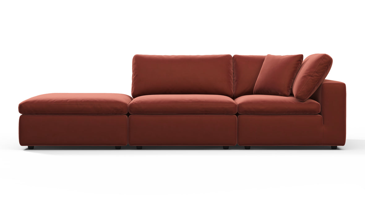 Sky - Sky Open End Sofa, Left, Cinnamon Velvet