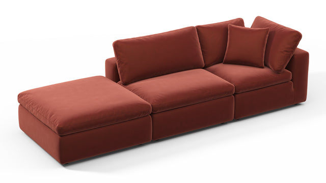 Sky - Sky Open End Sofa, Left, Cinnamon Velvet