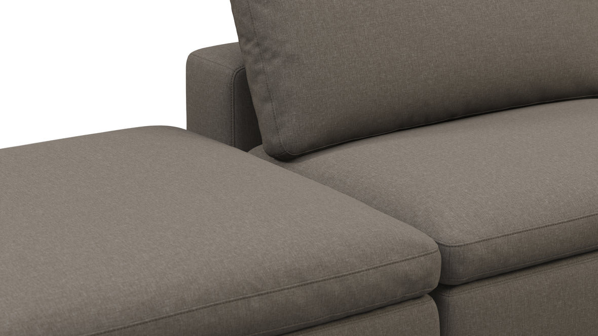 Sky - Sky Open End Sofa, Left, Coffee Brushed Weave