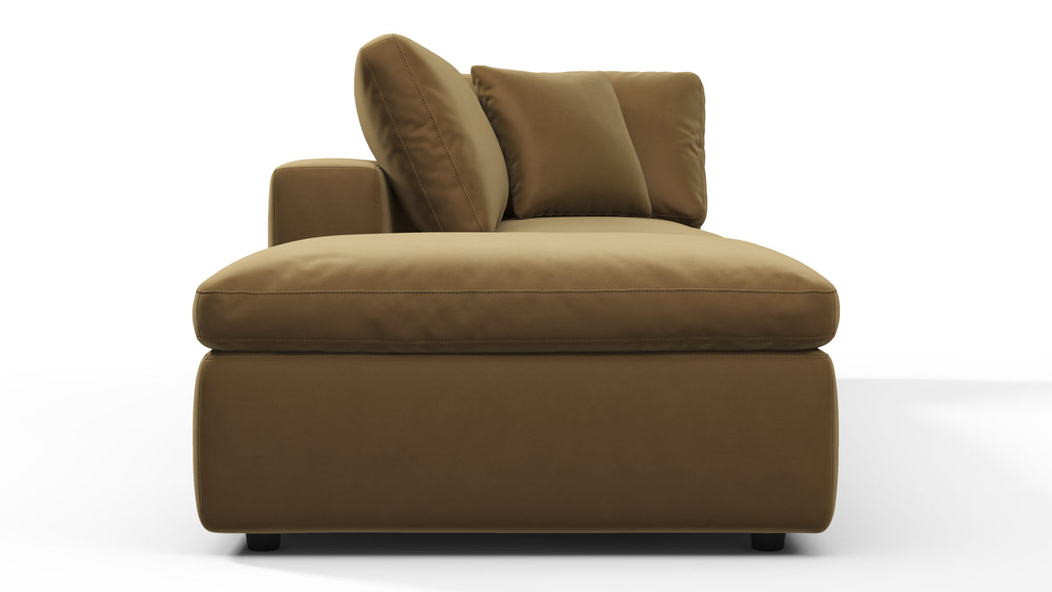 Sky - Sky Open End Sofa, Left, Old Gold Velvet