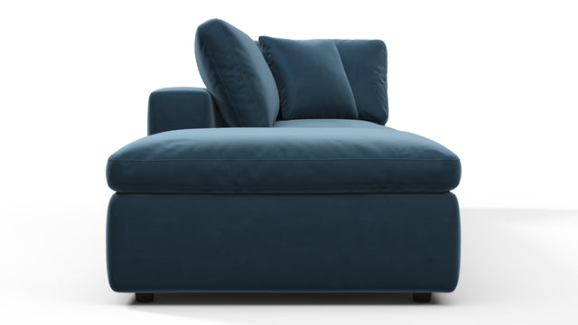 Sky - Sky Open End Sofa, Left, Prussian Blue Luxe Velvet