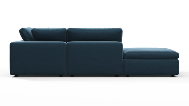 Sky - Sky Open End Sofa, Left, Prussian Blue Luxe Velvet