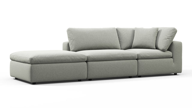 Sky - Sky Open End Sofa, Left, Soft Gray Brushed Weave