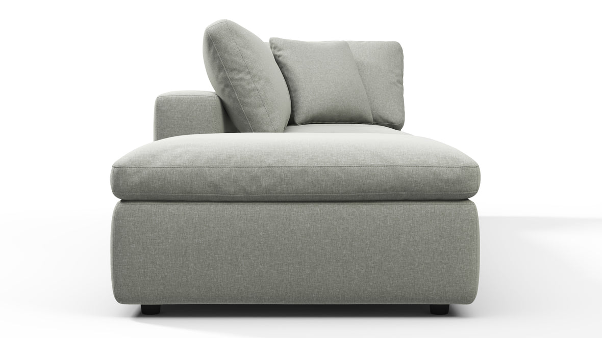 Sky - Sky Open End Sofa, Left, Soft Gray Brushed Weave