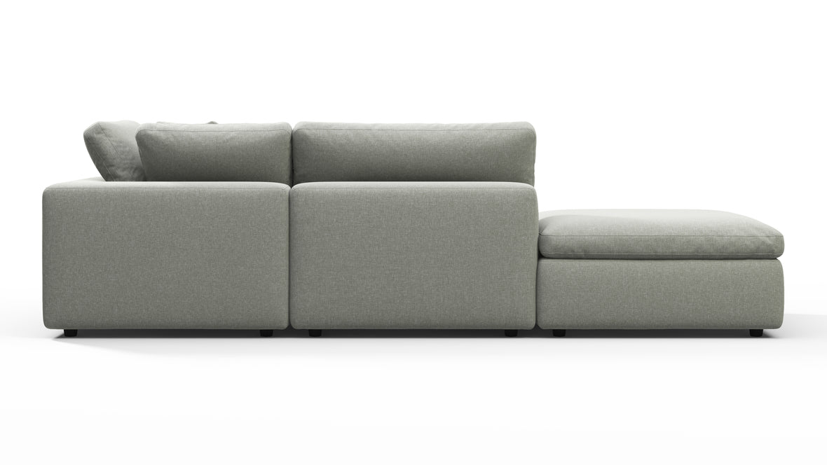 Sky - Sky Open End Sofa, Left, Soft Gray Brushed Weave