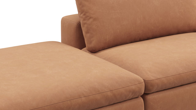 Sky - Sky Open End Sofa, Left, Tan Vegan Leather